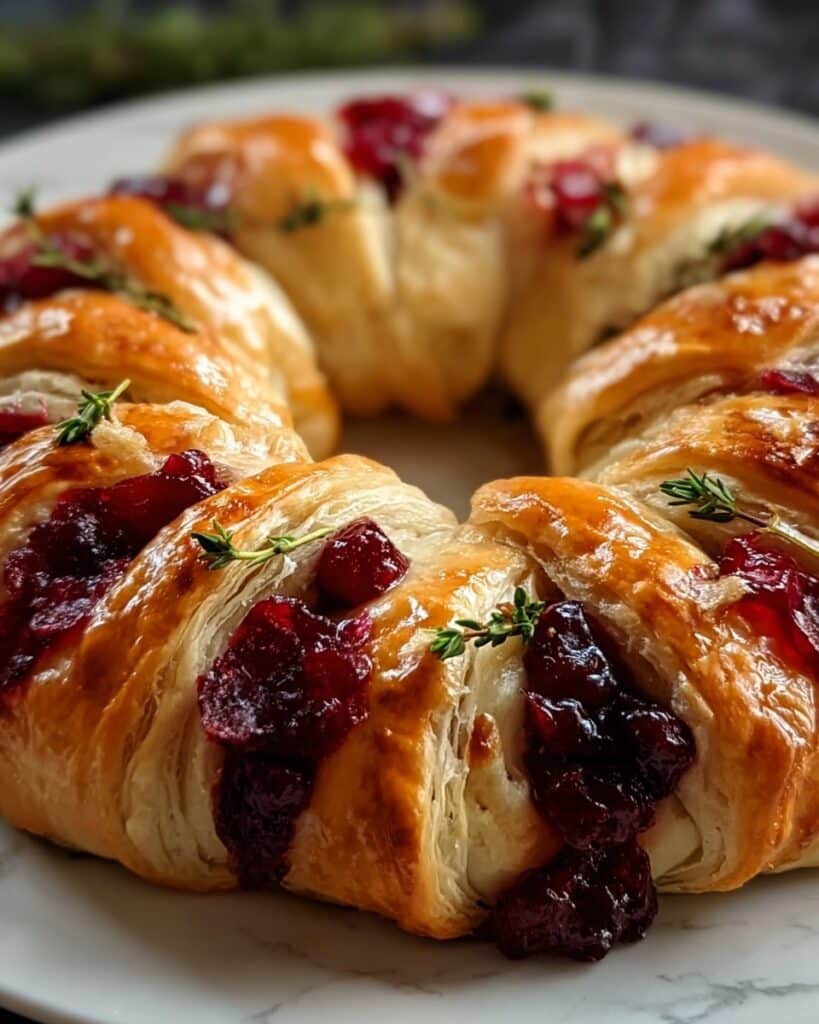 Thanksgiving Turkey and Cranberry Crescent Ring Recipe