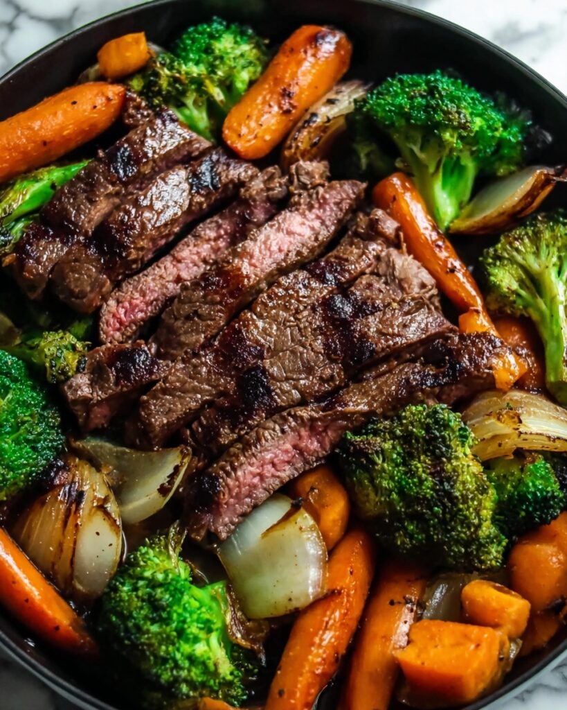 One Pan Balsamic Steak and Veggies Recipe