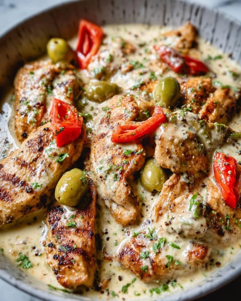 Creamy Pepperoncini Chicken Skillet Recipe