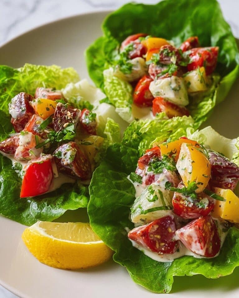 BLT Chicken Salad Lettuce Wraps Recipe