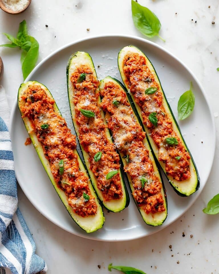 Turkey and Veggie Stuffed Zucchini Boats Recipe