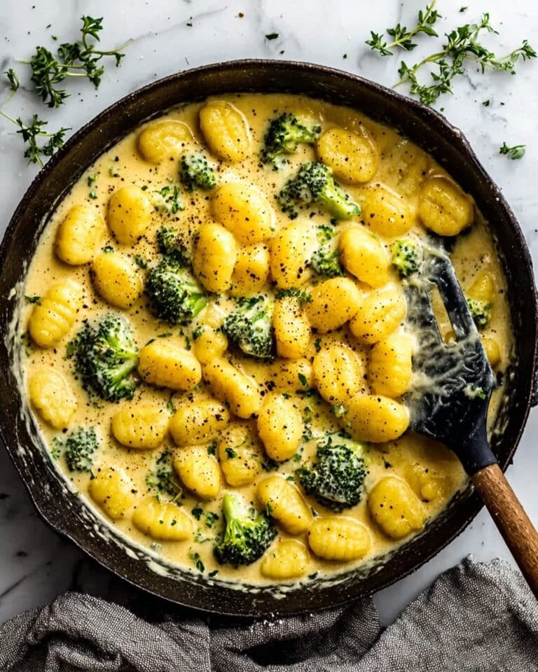 Creamy Lemon Pesto Gnocchi with Broccoli Recipe