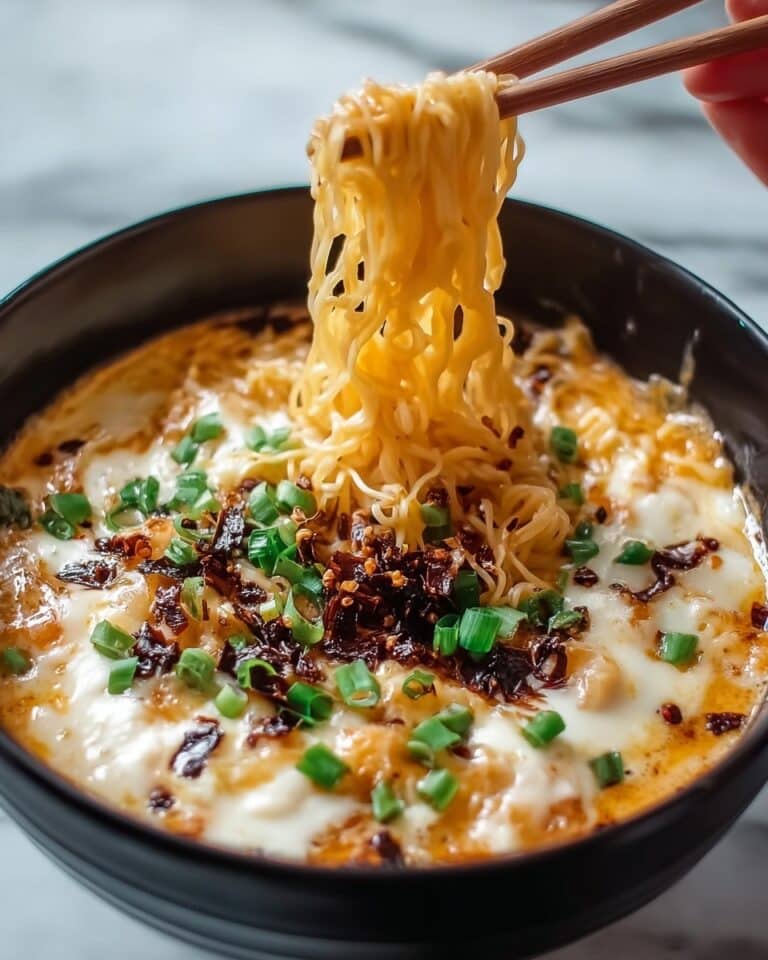 Spicy Cabbage Ramen with Vegan Cheese Recipe