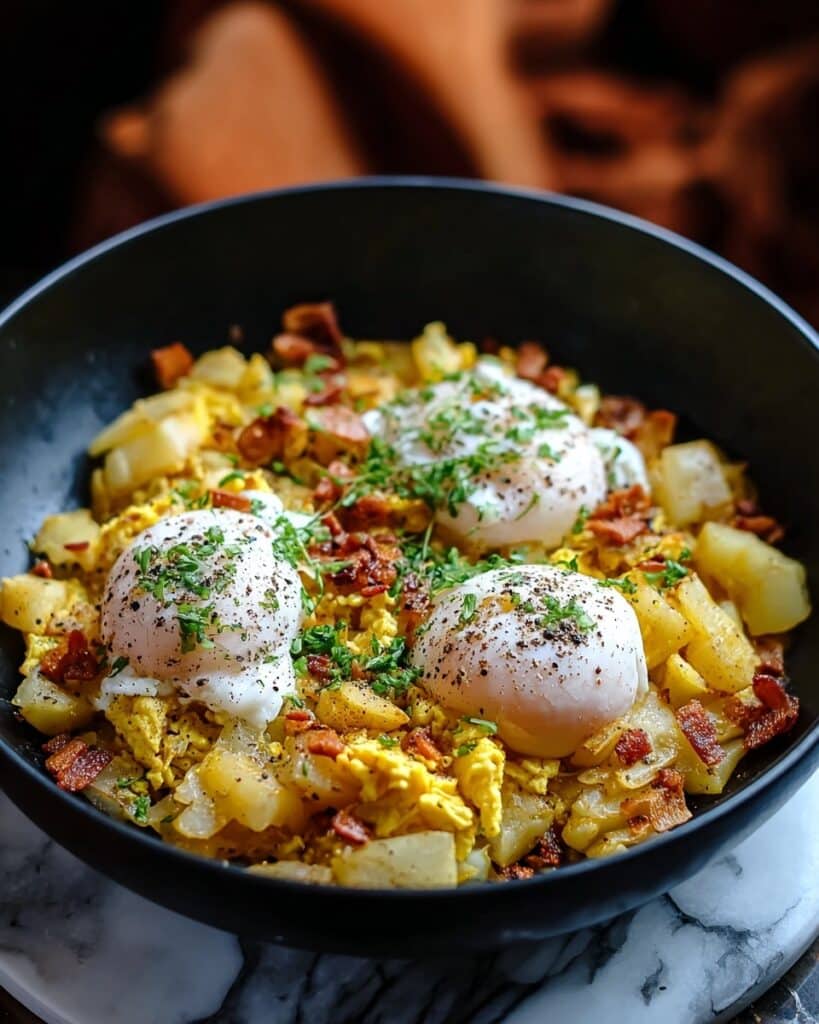 Potato and Egg Scramble with Bell Peppers and Cheese Recipe