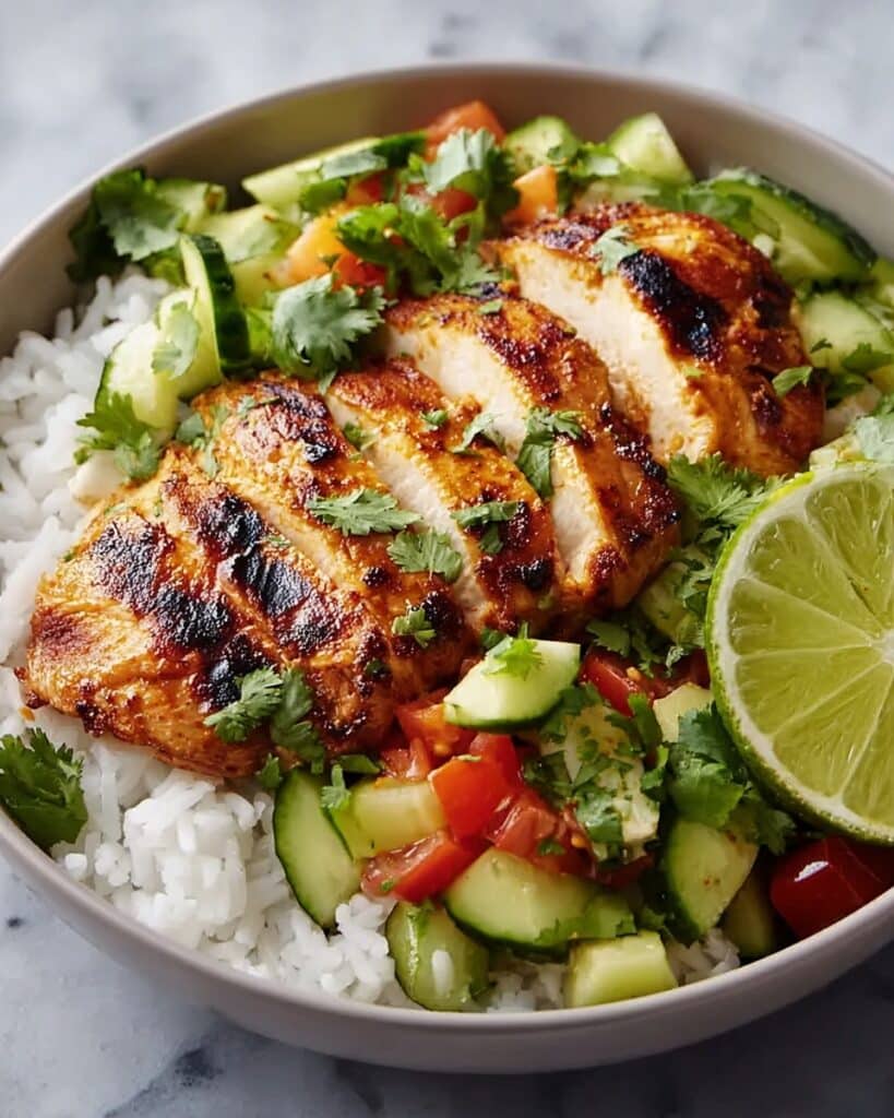 Cajun Chicken with Coriander and Lime Rice Recipe