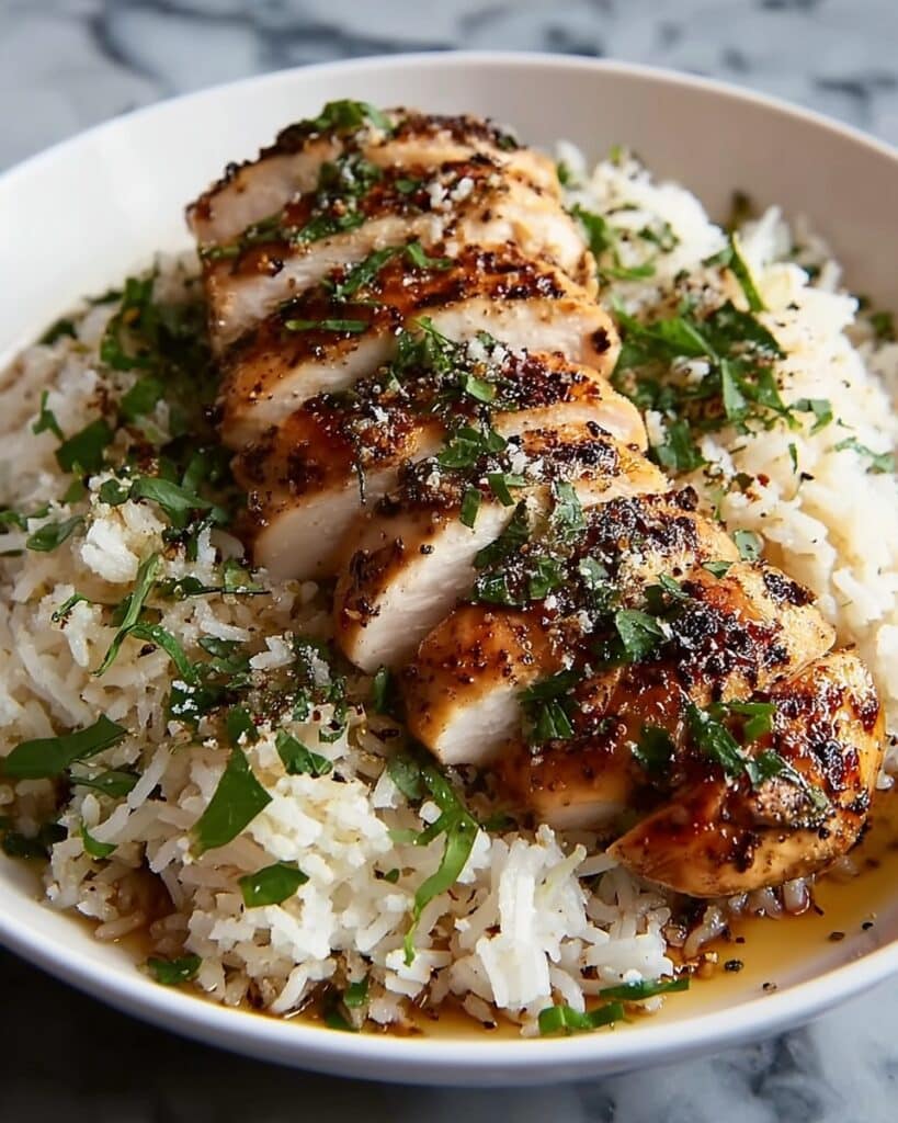 Chicken with Garlic Parmesan Rice Recipe