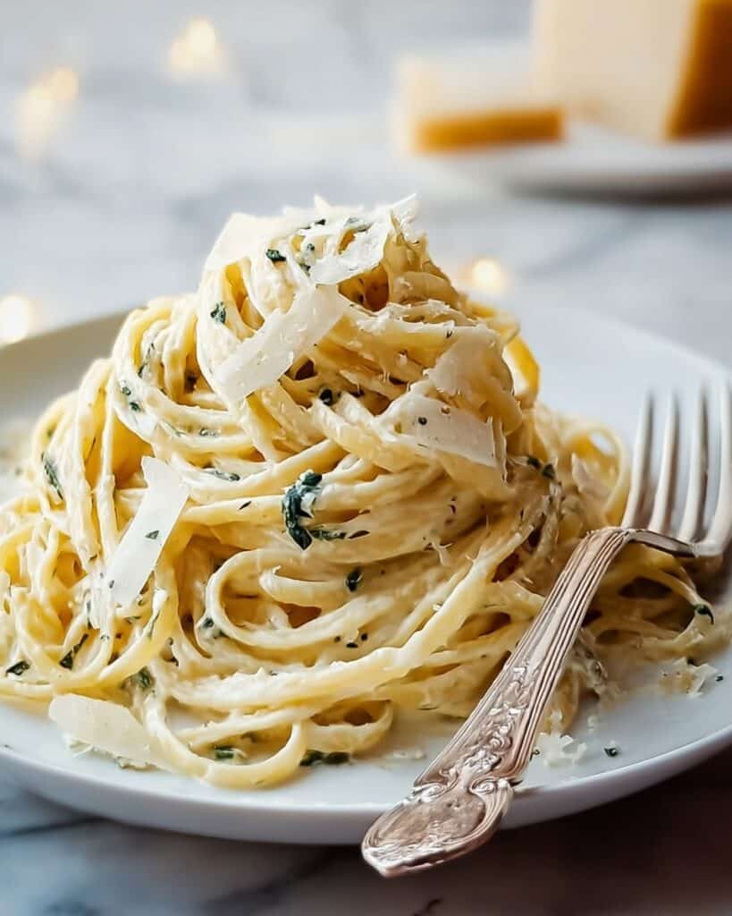 Creamy Fettuccine Alfredo with Sage Recipe
