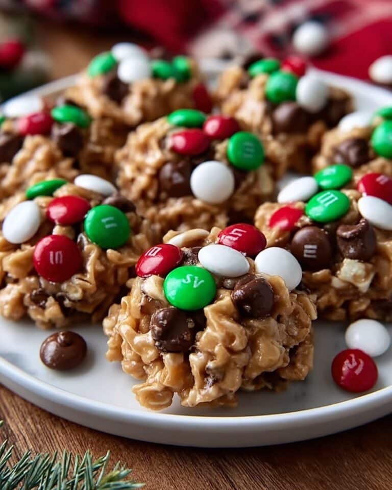 Christmas M&M Peanut Butter Clusters Recipe