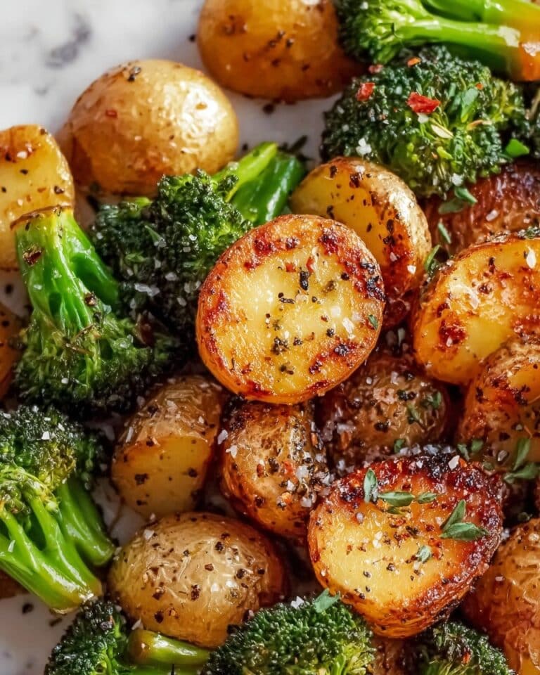 Roasted Parmesan Potatoes & Broccoli Recipe